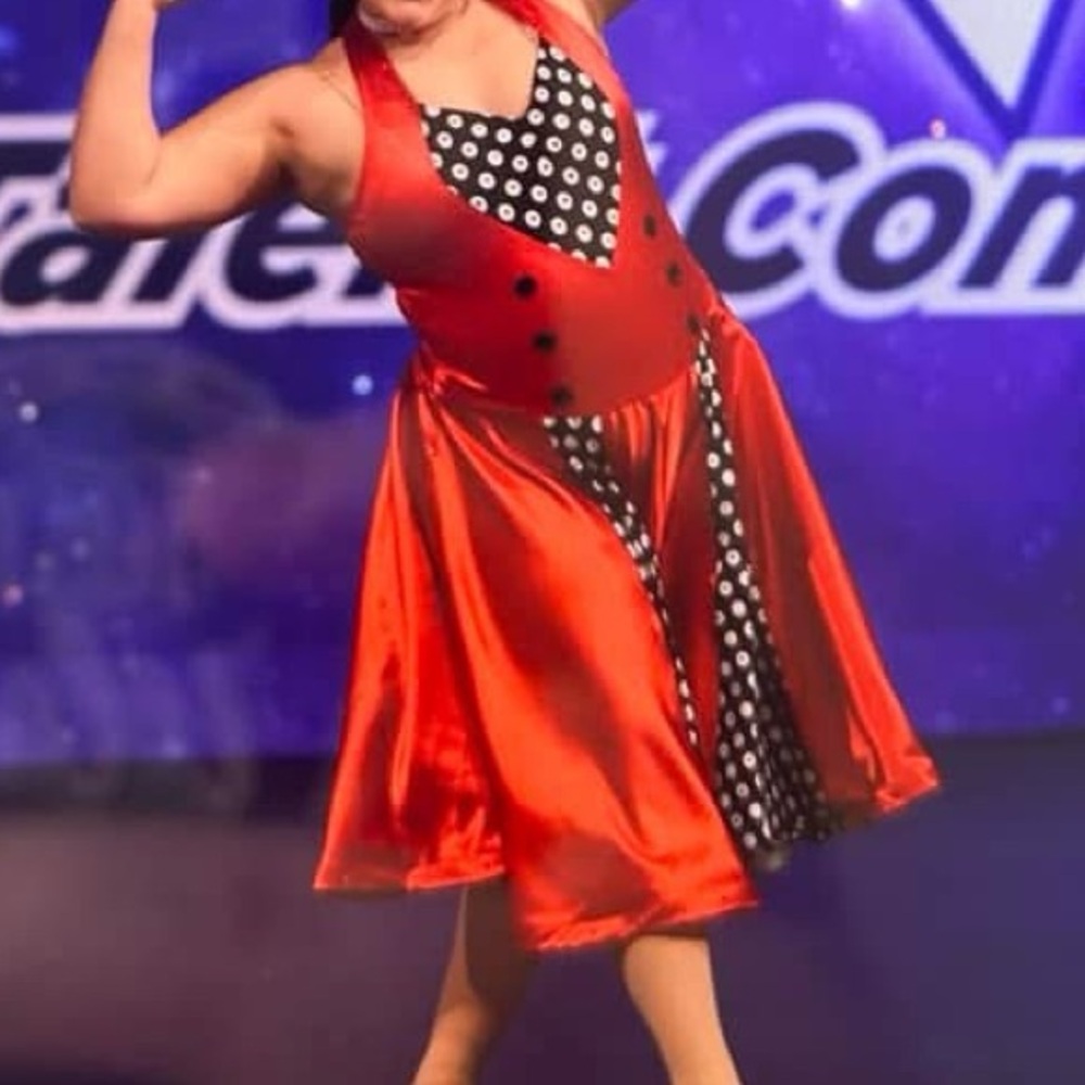 Red and Black Polka Dot Dress MT Costume